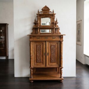 Vertiko mit Aufsatz Gründerzeit 1880 Nussbaum