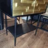 Schrank Kabinettschrank Massivholz Schwarz-Gold 0,70 m – Bild 6