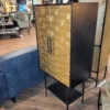 Schrank Kabinettschrank Massivholz Schwarz-Gold 0,70 m – Bild 4