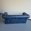 Chesterfield Sofa Couch Leder Blau 2,07 m – Bild 8