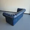 Chesterfield Sofa Couch Leder Blau 2,07 m – Bild 7