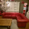 Chesterfield Sofa Eckcouch Ecksofa Rot 2,90 m x 2,40 m