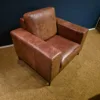 Sessel Wohnzimmersessel Leder Antikbraun