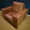 Sessel Wohnzimmersessel Leder Antikbraun – Bild 3