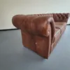 Chesterfield Couchgarnitur Antikbraun 3-2-1 Leder – Bild 2