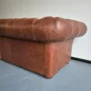 Chesterfield Couchgarnitur Antikbraun 3-2-1 Leder – Bild 10
