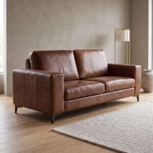 Couch Sofa Leder Antikbraun 2,00 m