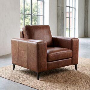 Sessel Wohnzimmersessel Leder Antikbraun