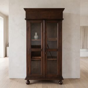 Geschirrchrank Vitrine Teakholz 0,89 m