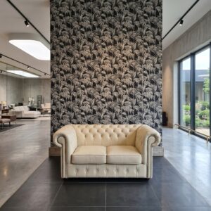 Chesterfield Sofa Couch Leder Cremeweiß 1,65 m