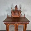 Vertiko mit Aufsatz Gründerzeit 1880 Nussbaum – Bild 4