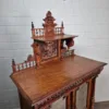 Vertiko mit Aufsatz Gründerzeit 1880 Nussbaum – Bild 3