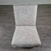 Retro Design Sessel Weiß-Grau Leder – Bild 3