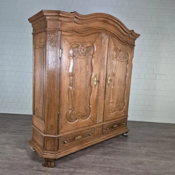 Bergischer Kleiderschrank Schrank Barock 1780 Eiche – Bild 4