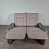 Elektrisches Relaxsofa Relaxcouch Sofa Leder Beige 1,30 m – Bild 3