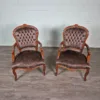 Barockstuhl Stuhl Barockstil Braun-Mahagoni – Bild 8