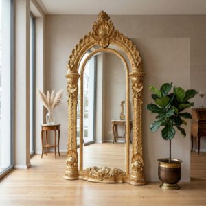 Spiegel Wandspiegel Gold Barockstil 1,40 m x 2,50 m