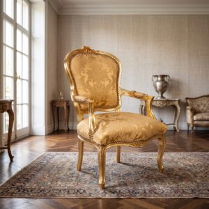 Barockstuhl Stuhl Barockstil Gelb-Gold