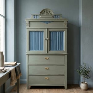 Kinderkabinett Kleiderschrank Jugendstil 1900 Kiefer