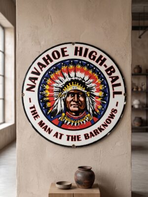 Metallschild Blechschild Navahoe High-Ball Whiskey Emaille