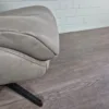 Design Sessel Beige Leder – Bild 8