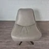 Design Sessel Beige Leder – Bild 3