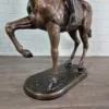 Skulptur Deko-Figur Pferd mit Reiterin Bronze 1,20 m – Bild 5