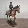 Skulptur Deko-Figur Pferd mit Reiterin Bronze 1,20 m – Bild 7