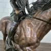 Skulptur Deko-Figur Pferd mit Reiterin Bronze 1,20 m – Bild 9