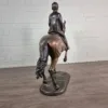 Skulptur Deko-Figur Pferd mit Reiterin Bronze 1,20 m – Bild 11