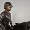 Skulptur Deko-Figur Pferd mit Reiterin Bronze 1,20 m – Bild 8