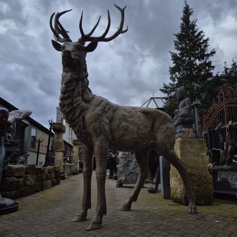 Skulptur Deko-Figur Hirsch Bronze 2,80 m – Bild 3