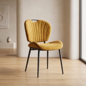 Retro Design Stuhl Esszimmerstuhl Senfgelb Setpreis