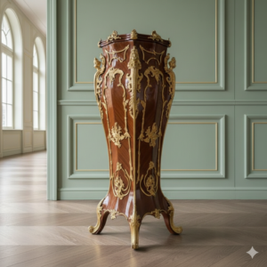 Säule Dekosäule Nussbaum Marmor 1,50 m