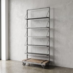 Regal Bücherregal Metall Mangoholz 1,01 m