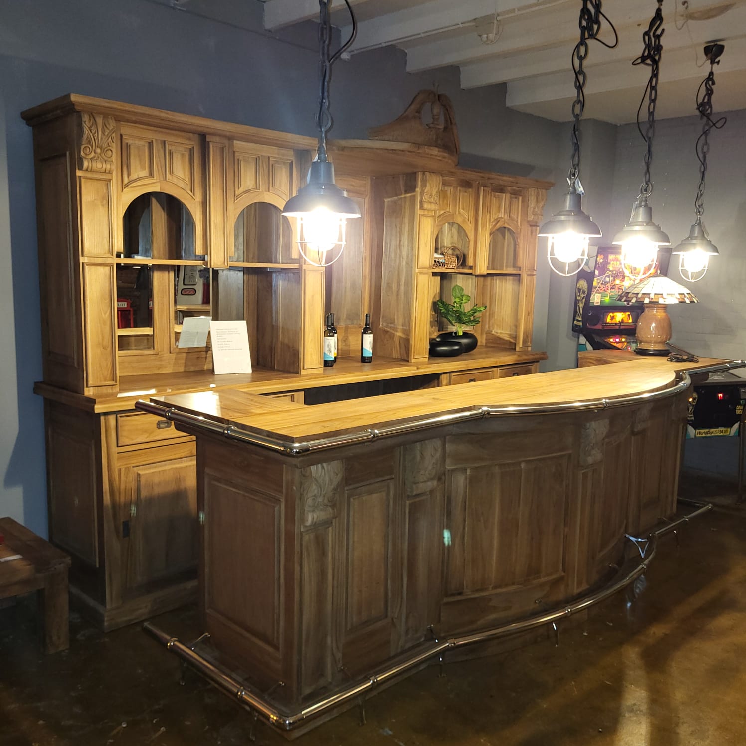 Queen Bar Theke Teakholz 3,60 m – Bild 3