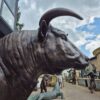 Skulptur Dekoration Stier Bronze 1,55 m – Bild 3