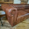 Chesterfield Sofa Couch Leder Antikbraun 4,00 m – Bild 3