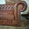 Chesterfield Sofa Couch Leder Antikbraun 4,00 m – Bild 5