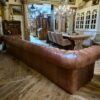 Chesterfield Sofa Couch Leder Antikbraun 4,00 m – Bild 10
