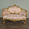 Bank Couch Sofa Barockstil Gold-Altrosa 1,45 m – Bild 3