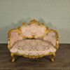 Bank Couch Sofa Barockstil Gold-Altrosa 1,45 m – Bild 2