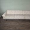Sofa Couch 4-Sitzer Stoff Cremeweiß 4,00 m – Bild 3
