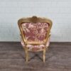 Barockstuhl Stuhl Barockstil Blumen Gold-Rosa Set – Bild 11