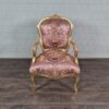 Barockstuhl Stuhl Barockstil Blumen Gold-Rosa Set – Bild 4