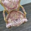 Barockstuhl Stuhl Barockstil Blumen Gold-Rosa Set – Bild 9