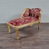 Chesterfield Chaiselongue Recamiere Dunkelrot 1,00 m