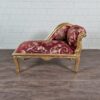 Chesterfield Chaiselongue Recamiere Dunkelrot 1,00 m – Bild 2