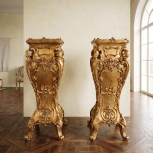 Säule Pfeiler Gold Marmor 1,05 m Setpreis