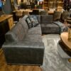 Sofa Couch Eckcouch Ecksofa Anthrazit Velours 2,52 m x 2,00 m